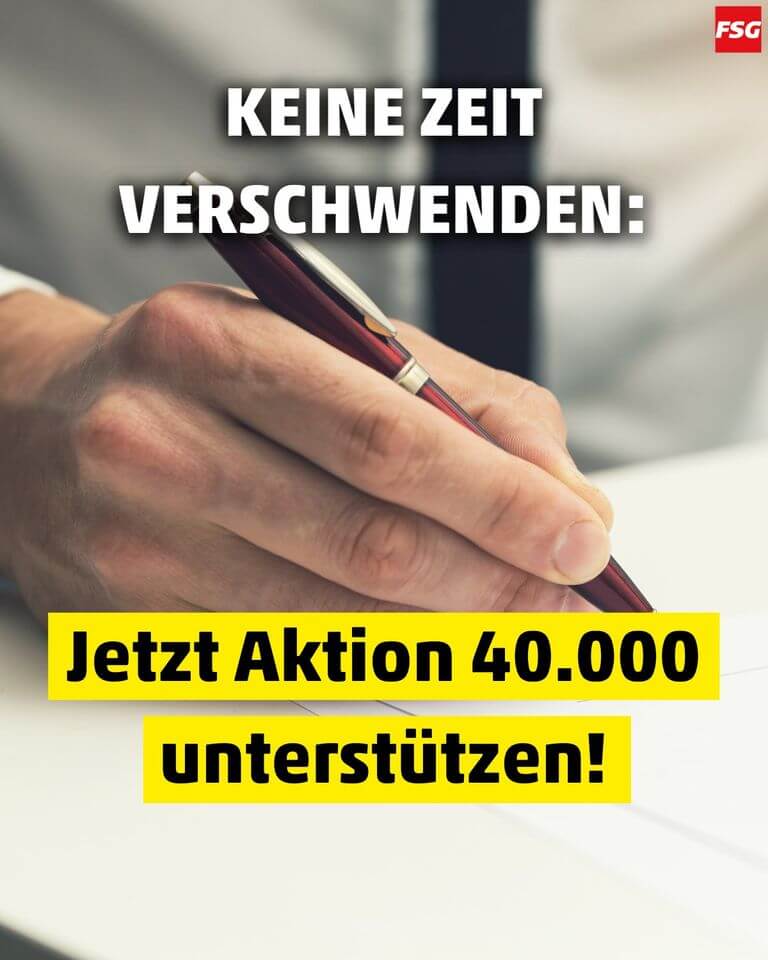 Aktion 40000 Petition Jetzt unterschreiben